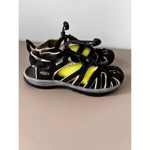 Keen Newport H2 Kids Waterproof Sandals Black Lime Green Bungee Hiking Shoes